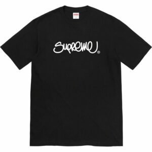 Supreme basic simple style black T-shirt