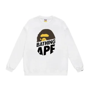 BAPE Ape Head Simple White Sweatshirt
