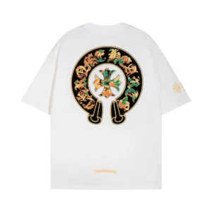 Chrome Hearts Cross Flower Trendy Cool White T-shirt
