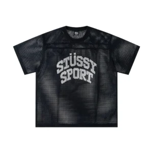 Stussy Sport Series Hollowed-out Style Black T-shirt