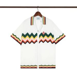 Casablanca retro color striped white shirt