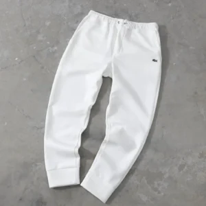 LACOSTE casual style white sweatpants