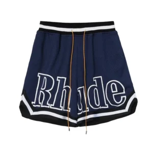 RHUDE sporty dark blue shorts