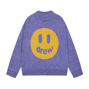 DREW Smiley Purple Sweater