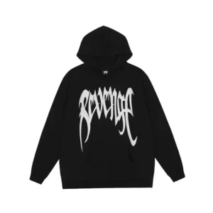 Revenge Dark Style Lettered Hoodie