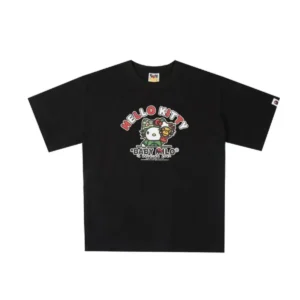 BAPE Co-branded Cute Style Black T-shirt