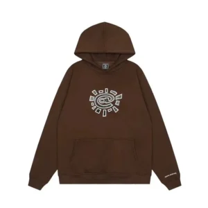 ADWYSD retro-style brown hoodie