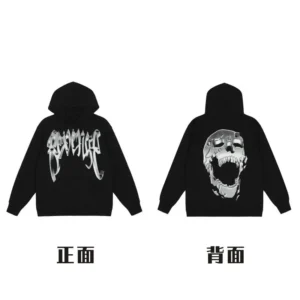 Revenge Skeleton Style Black Hoodie
