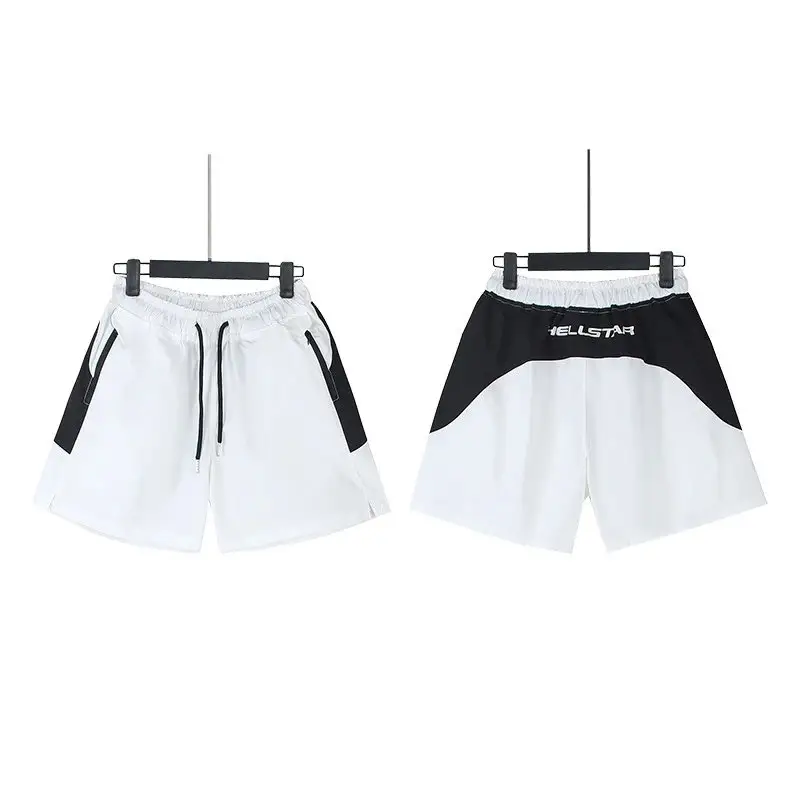 HELLSTAR Black and White Stitching Trendy Brand Shorts