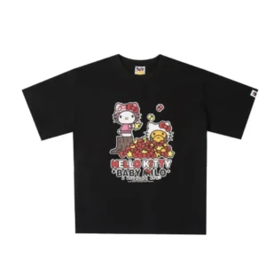 BAPE Hello Kitty Co-branded Black T-shirt