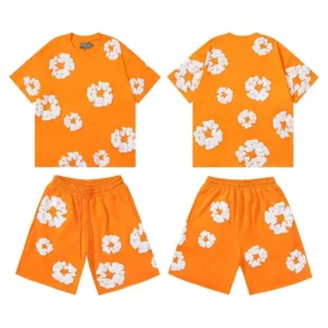DENIM TEARS Orange Flower Trendy Set