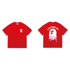 BAPE Ape Head Trendy Red T-shirt