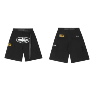 Corteiz Workwear Style Black Shorts