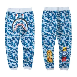 BAPE camouflage shark pattern casual pants