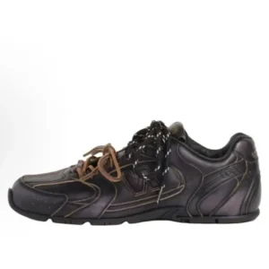 New Balance retro-style black and brown shoes