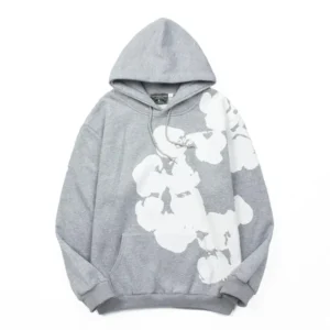 DENIM TEARS grey trendy brand hoodie