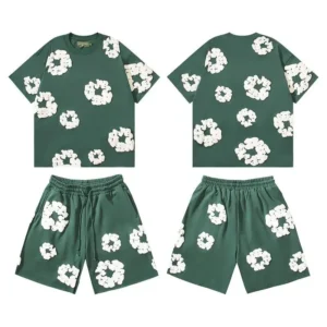 DENIM TEARS Flower Green Short Sleeve Set