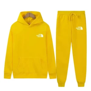 The North Face yellow sports suit.