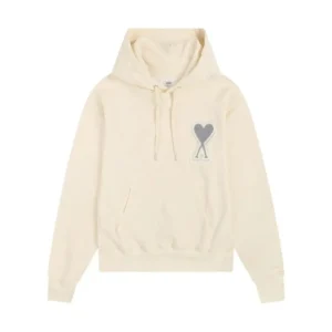 AMI Love Simple Style Beige Hoodie