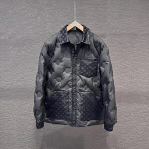 Louis Vuitton Printed Fashion Black Coat