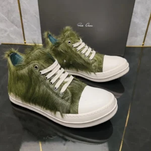 RQROK plush fashion style green shoes