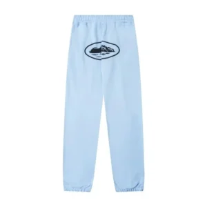 Corteiz Landscape Style Light Blue Sweatpants