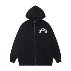 Corteiz Letter-style Black Hoodie
