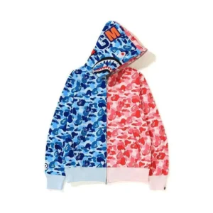 BAPE camouflage patchwork hoodie