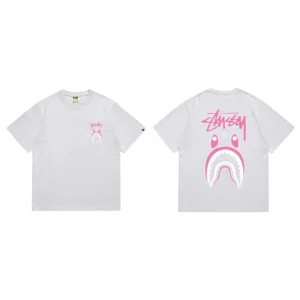 BAPE Shark Co-branded Gray T-shirt