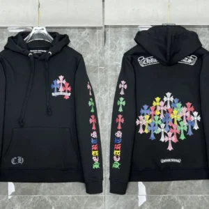 Chrome Heart multicoloured cross-style black sweatshirt