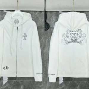 Chrome Heart cross streetwear white hoodie
