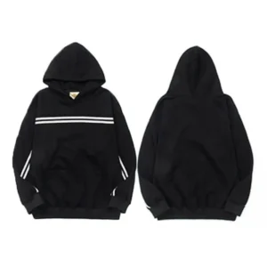 Champion Striped Sports Black Hoodie