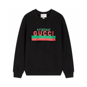 GUCCI Original Print Black Sweatshirt