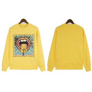 Palm Angels Playful Pattern Yellow Sweatshirt