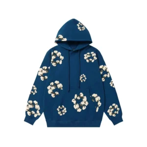 DENIM TEARS Printed Vintage Blue Hoodie