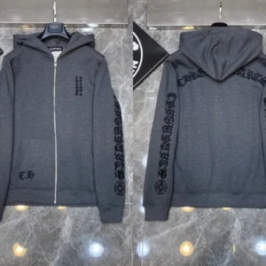 Chrome Heart Dark Style Grey Hoodie