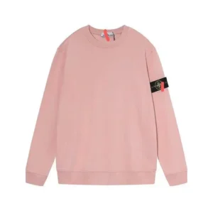 STONESLAND Solid Colour Minimalist Pink Hoodie