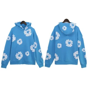DENIM TEARS Blue-White Printed Hoodie