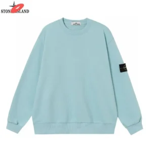 STONESLAND Basic Casual Light Blue Hoodie