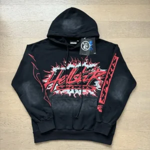 Hellstar Flame-Inspired Black Hoodie