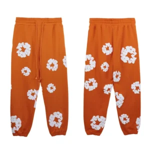 DENIM TEARS Orange Vintage-Style Sweatpants