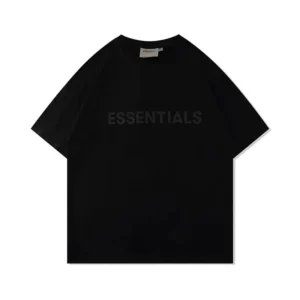 ESSENTIALS Minimalist Style Black T-Shirt