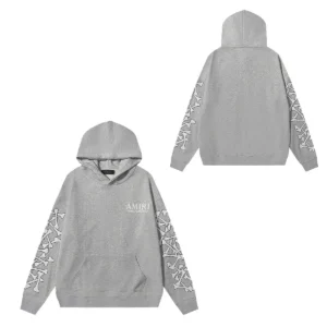 AMIRI Bone Pattern Cool Grey Hoodie