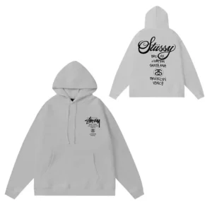 Stussy City Series Minimalist Light Grey Hoodie