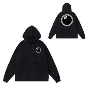 Stussy 8 Ball Vintage Black Hoodie