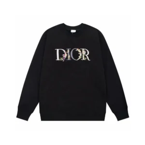 DIOR Floral Print Black Sweatshirt