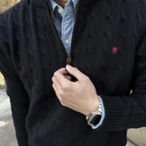 Ralph Lauren Vintage Black Zip-Up Sweater