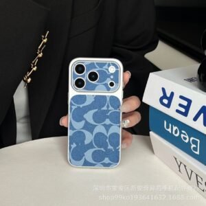 Coach denim-style blue iPhone case