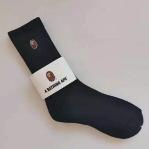 Bape Ape Head Minimalist Style Black Socks