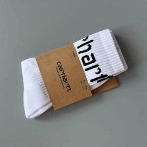 Carhartt black and white minimalist style white socks